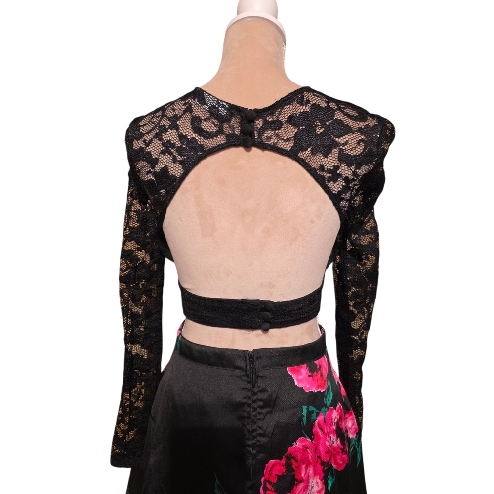 B Darlin Black and Pink Skirt With  Lace Top EUC - Picture 13 of 16